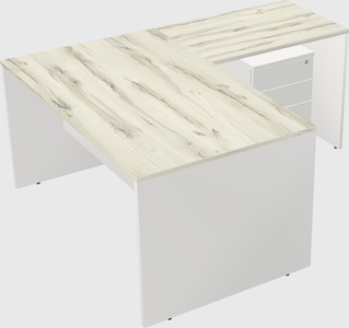 L-shaped office desk