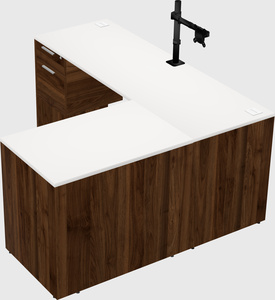 L-shaped office desk