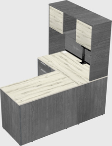 L-shaped office desk