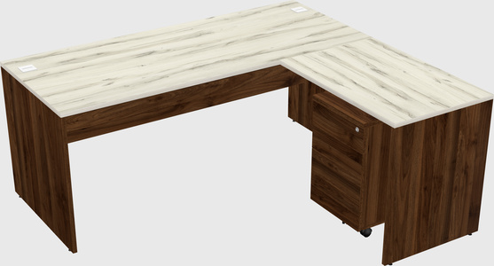 L-shaped office desk