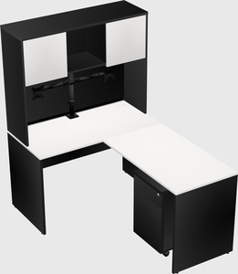 L-shaped office desk