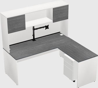 L-shaped office desk