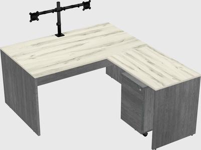 L-shaped office desk
