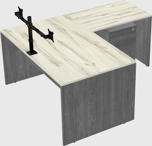 L-shaped office desk