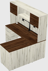 L-shaped office desk