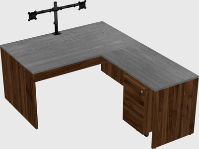 L-shaped office desk