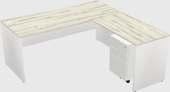 L-shaped office desk