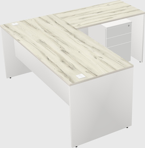 L-shaped office desk
