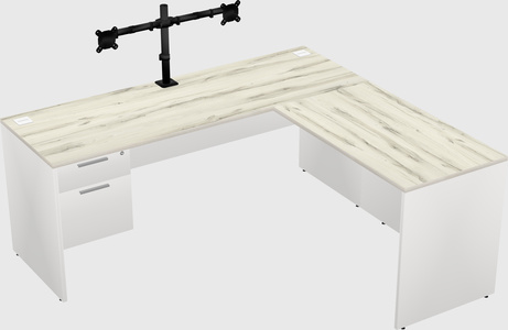 L-shaped office desk