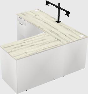 L-shaped office desk