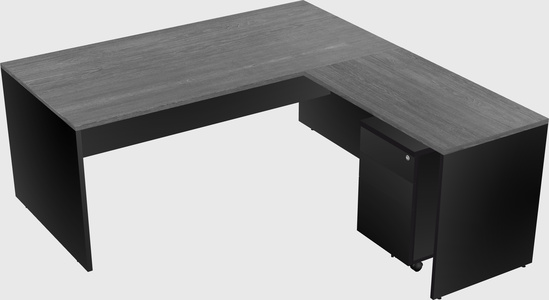 L-shaped office desk