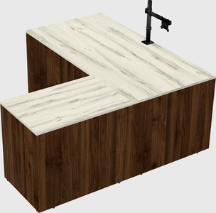 L-shaped office desk