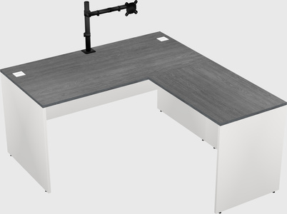 L-shaped office desk