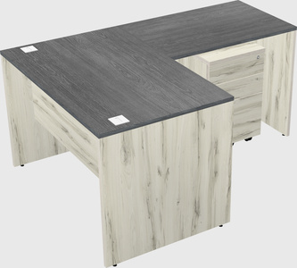 L-shaped office desk