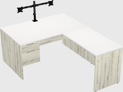L-shaped office desk