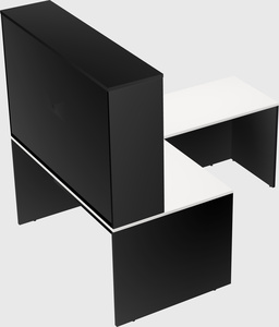 L-shaped office desk