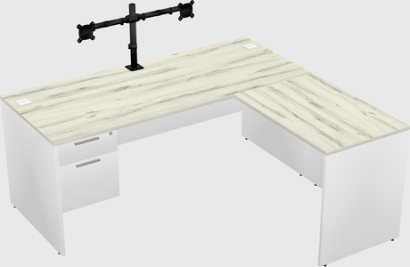 L-shaped office desk