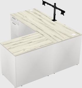 L-shaped office desk