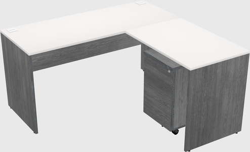 L-shaped office desk