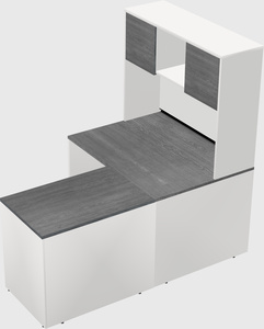L-shaped office desk