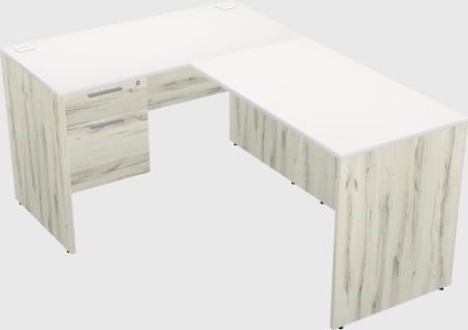 L-shaped office desk