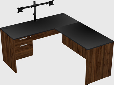 L-shaped office desk