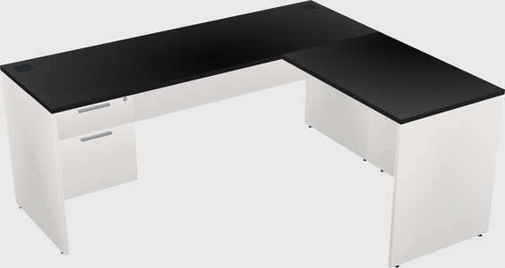 L-shaped office desk