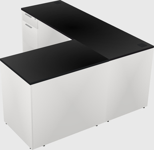 L-shaped office desk