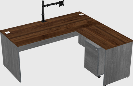 L-shaped office desk