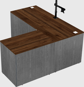 L-shaped office desk