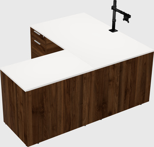 L-shaped office desk