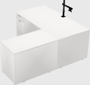 L-shaped office desk