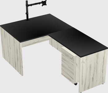 L-shaped office desk
