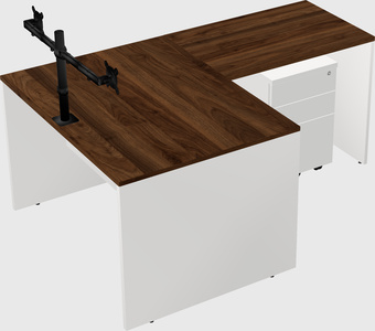 L-shaped office desk