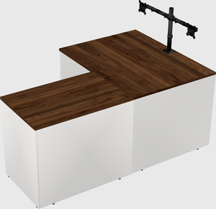 L-shaped office desk