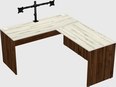 L-shaped office desk