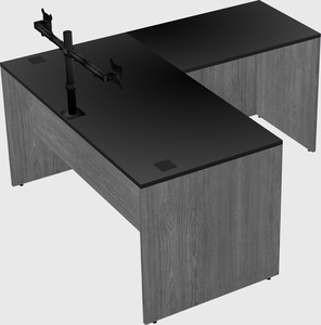 L-shaped office desk