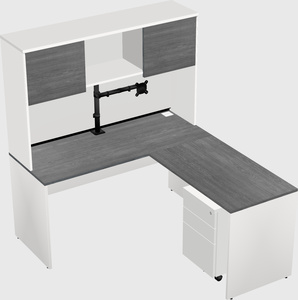 L-shaped office desk