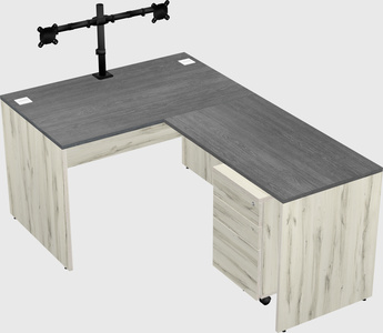 L-shaped office desk