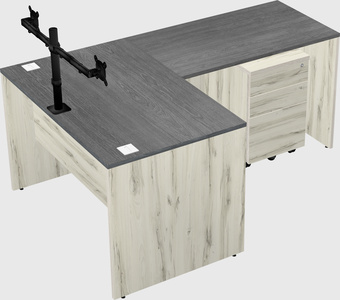 L-shaped office desk