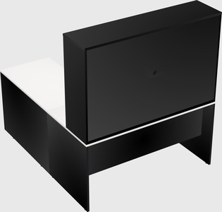 L-shaped office desk