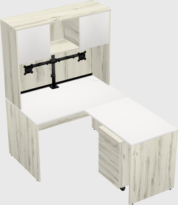 L-shaped office desk