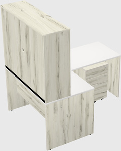 L-shaped office desk