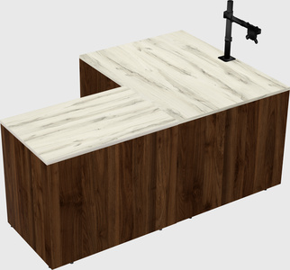 L-shaped office desk
