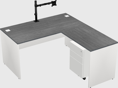 L-shaped office desk