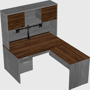 L-shaped office desk