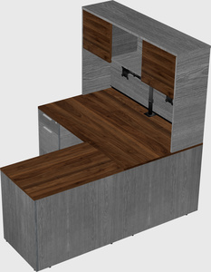 L-shaped office desk