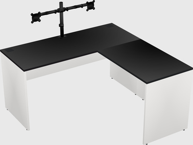 L-shaped office desk