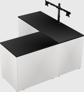 L-shaped office desk
