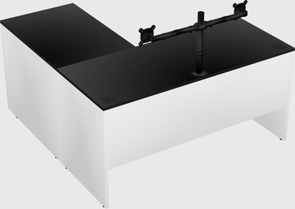 L-shaped office desk
